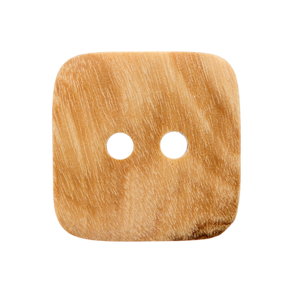 Wood button 2-holes, Square, 10mm,12mm,15mm,20mm beige