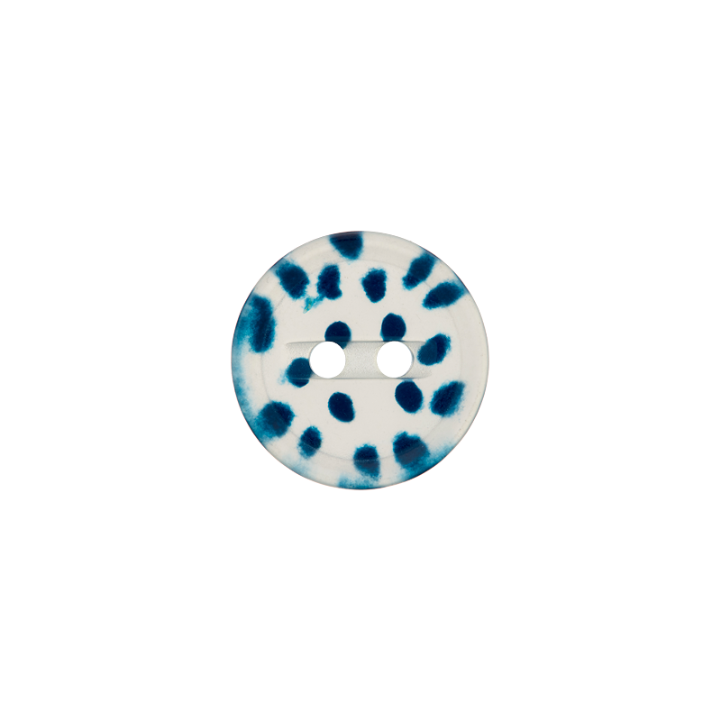 Polyester button 2-holes, speckled, 12mm,15mm,20mm