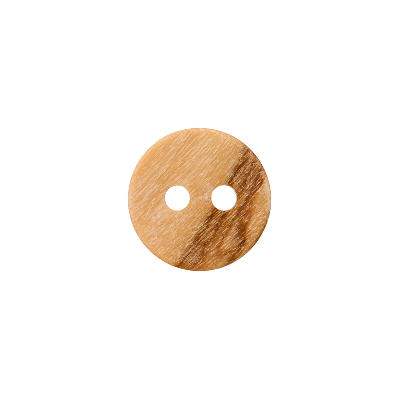 Wood button 2-holes, without border, 9mm,11mm