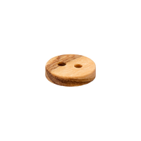 Wood button 2-holes, without border, 9mm,11mm