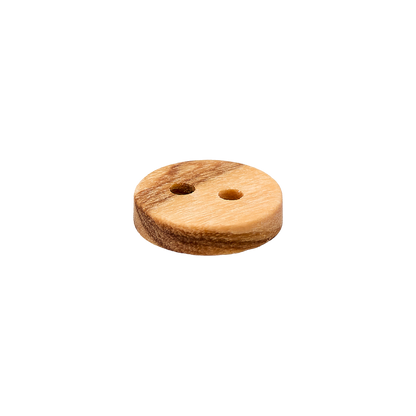 Wood button 2-holes, without border, 9mm,11mm