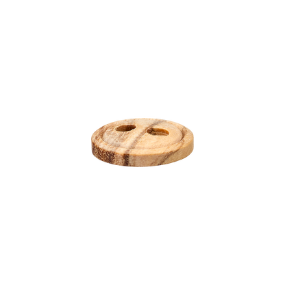 Wood button 2-holes, without border, 9mm,11mm
