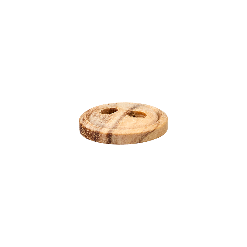 Wood button 2-holes, without border, 9mm,11mm