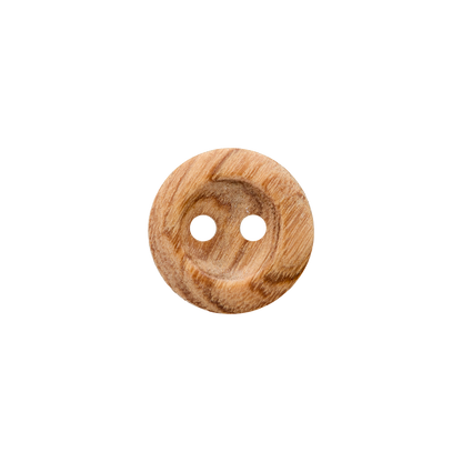 Wood button 2-holes, without border, 9mm,11mm