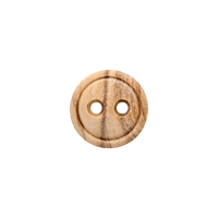 Wood button 2-holes, without border, 9mm,11mm