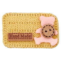 Accessory Rectangle, Teddy, Hand Made, 45mm, curry