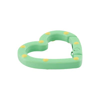 Snap hook Heart with dots 19mm