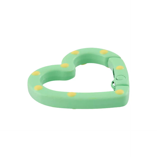 Snap hook Heart with dots 19mm