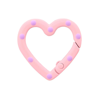 Snap hook Heart with dots 19mm
