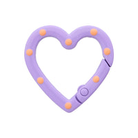 Snap hook Heart with dots 19mm
