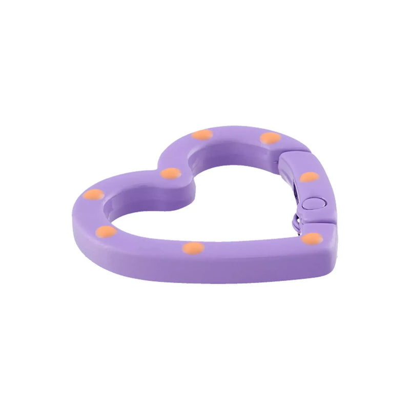 Snap hook Heart with dots 19mm