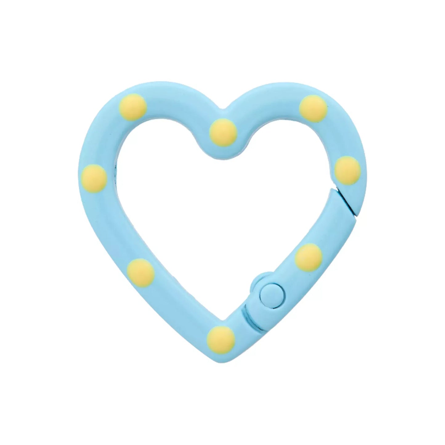 Snap hook Heart with dots 19mm