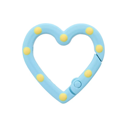 Snap hook Heart with dots 19mm