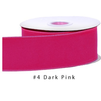 Velvet Ribbon Solid Colors Wired Edge Mat 2 (2.5inch-63mm) 10yards