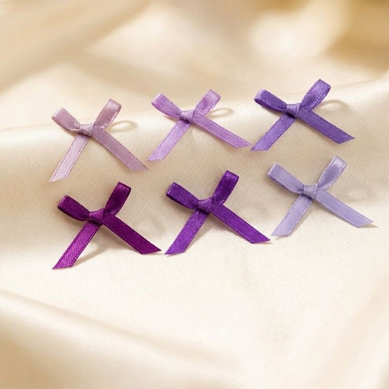 Double Side satin Bow Purple Series (25 PCS)