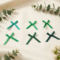 Double Side satin Bow Dark Green Series (25 PCS)