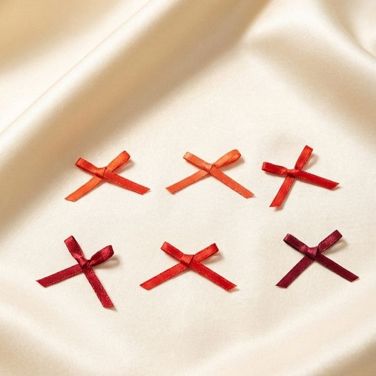 Double Side satin Bow Red Series (25 PCS)