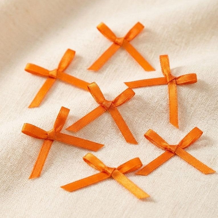Double Side satin Bow Orange Series (25 PCS)