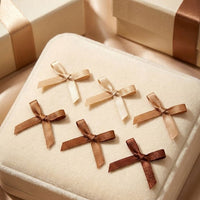 Double Side satin Bow Brown Series (25 PCS)