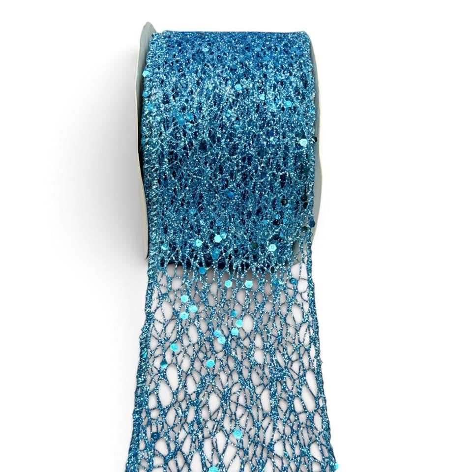 Glitter Mesh Wired Ribbon (2.5inch-63mm)10 yards