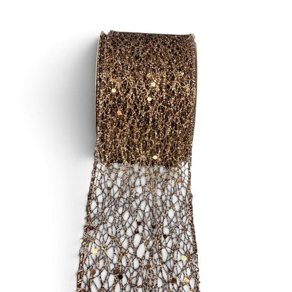 Glitter Mesh Wired Ribbon (2.5inch-63mm)10 yards