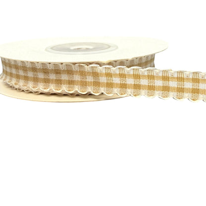 Checkered Scallop Edge Decorative Ribbon – 1cm(10mm)-10 Yards