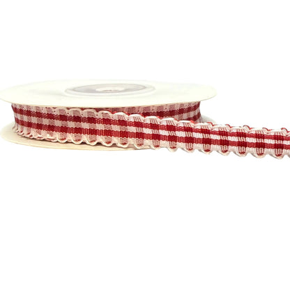 Checkered Scallop Edge Decorative Ribbon – 1cm(10mm)-10 Yards