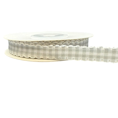 Checkered Scallop Edge Decorative Ribbon – 1cm(10mm)-10 Yards