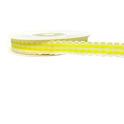 Checkered Scallop Edge Decorative Ribbon – 1cm(10mm)-10 Yards