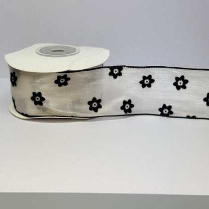 Designer Printed Organza Ribbon | 38mm (3.8cm) | 10 Yards
