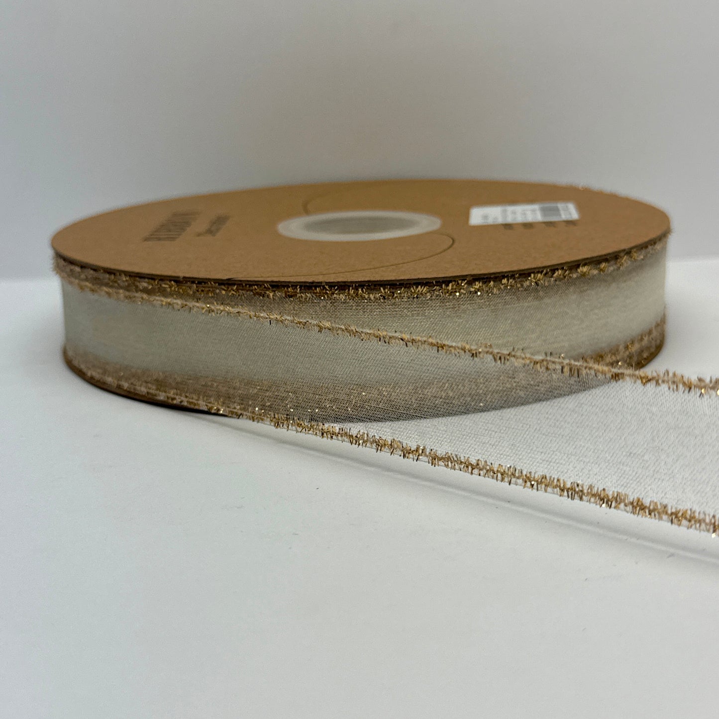 Elegant Organza Ribbon Collection with Gold Edges-25MM