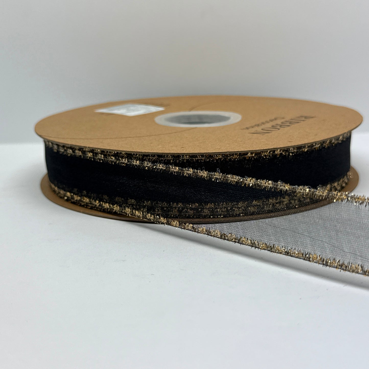 Elegant Organza Ribbon Collection with Gold Edges-25MM
