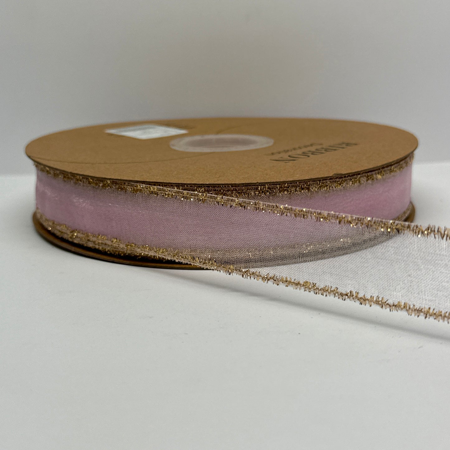 Elegant Organza Ribbon Collection with Gold Edges-25MM