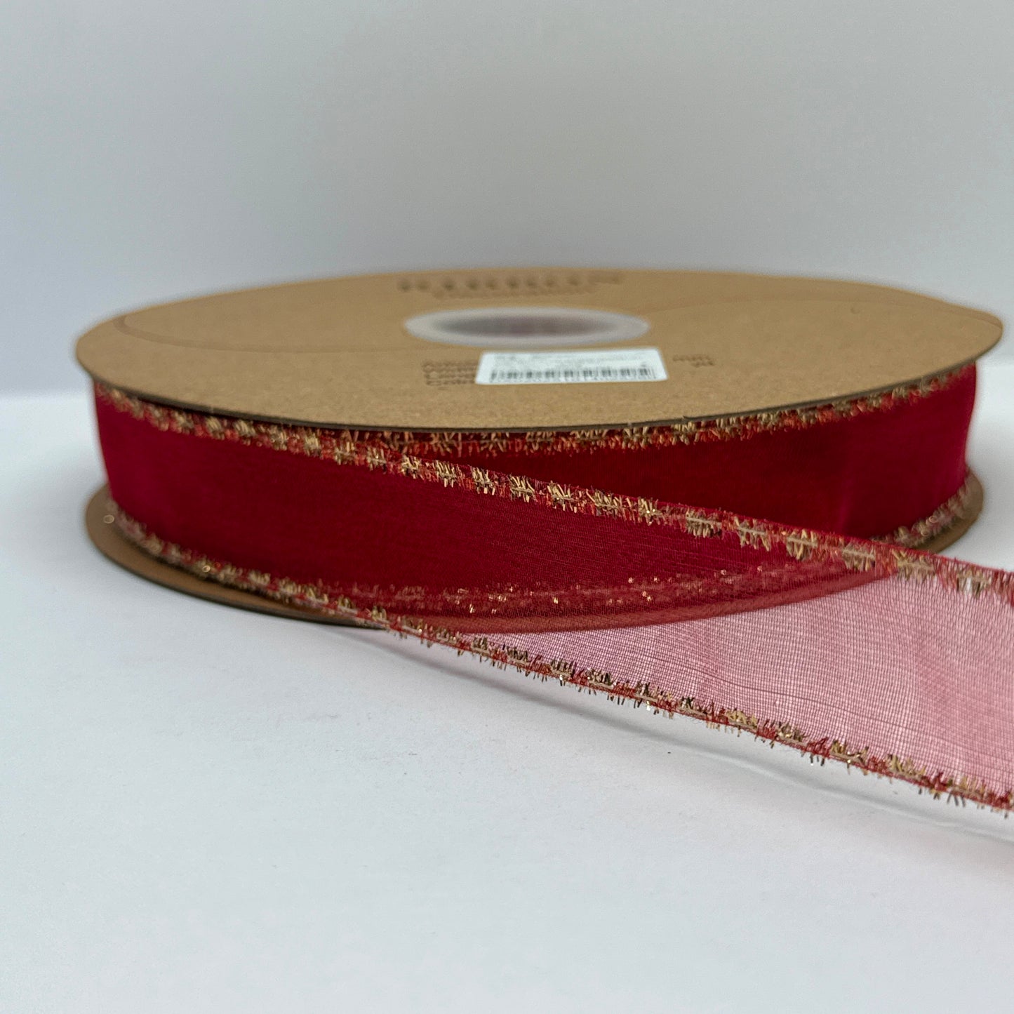 Elegant Organza Ribbon Collection with Gold Edges-25MM