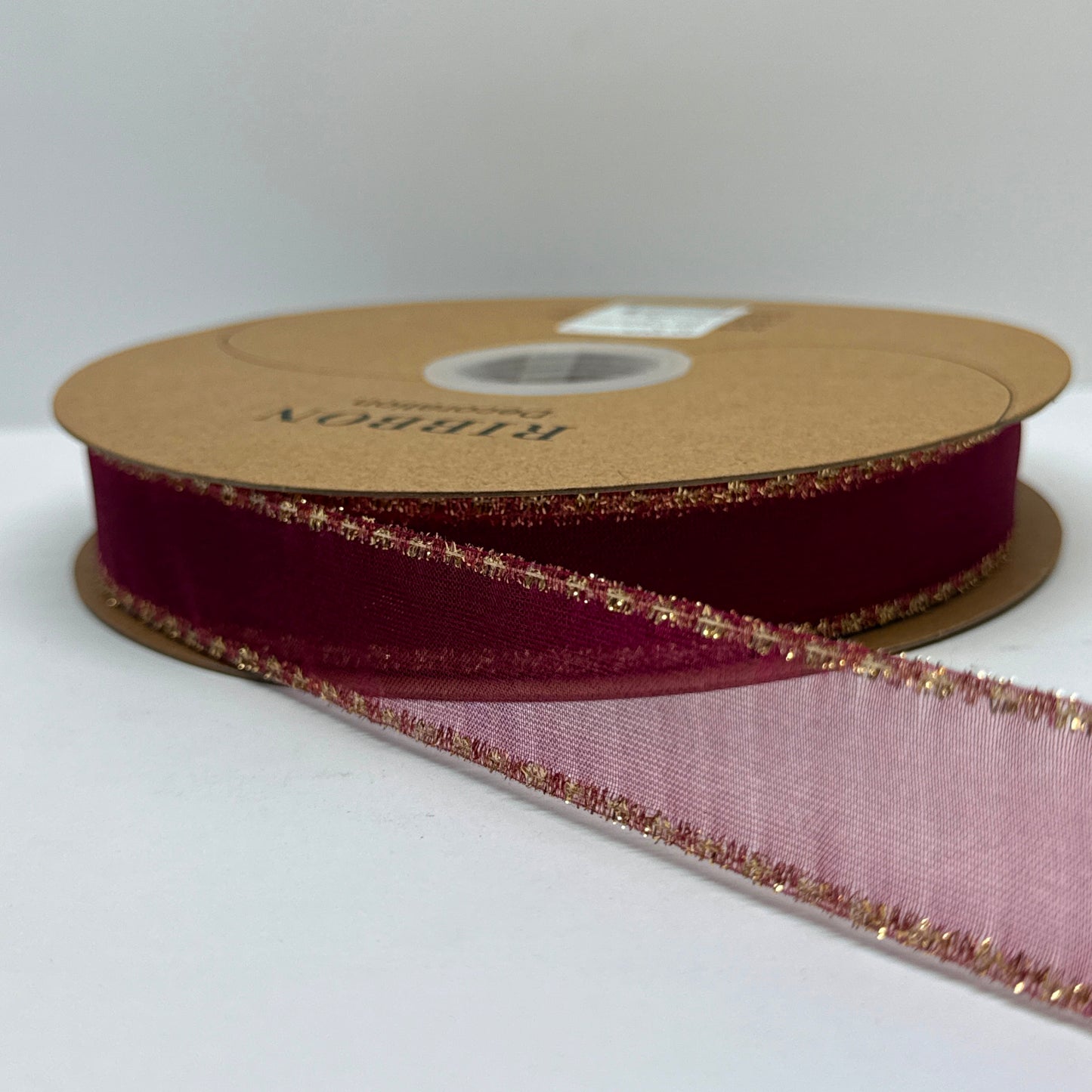 Elegant Organza Ribbon Collection with Gold Edges-25MM