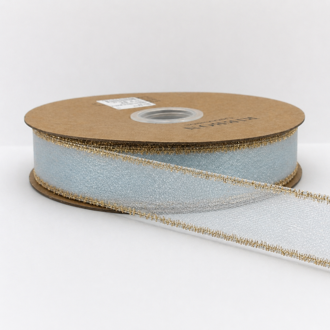 Elegant Organza Ribbon Collection with Gold Edges-25MM