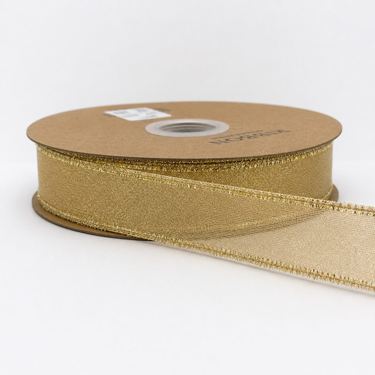 Elegant Organza Ribbon Collection with Gold Edges-25MM