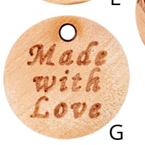 Wood Button 18mm  (Handmade, Made by me, Made with love)