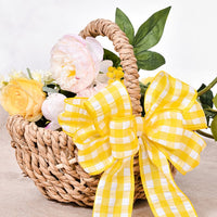 Yama Ribbon 2.5inch 63mm Colorful Plaid Wired Ribbon 10 Yards