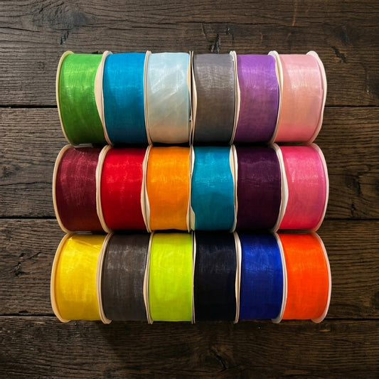 63mm Premium organza ribbon size