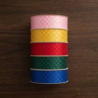 Premium Satin Check Ribbon 25MM