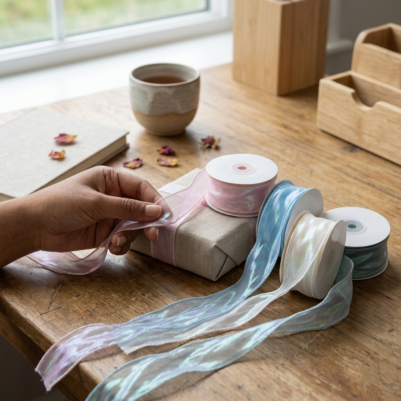 Iridescent Organza Ribbon 50mm