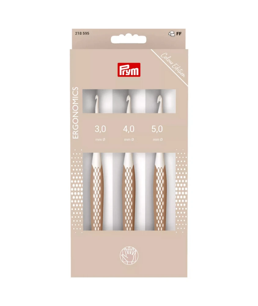 Prym Ergonomics Set of 3 Crochet Hooks for Wool