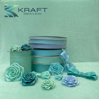 Premium grosgrain ribbon light blue series