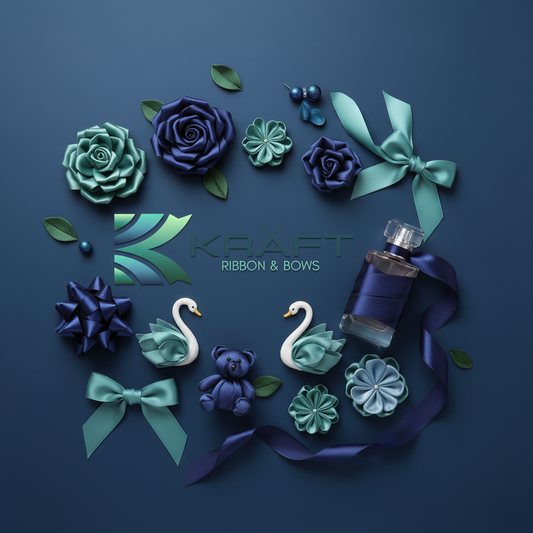 PREMIUM DOUBLE FACE SATIN RIBBON DARK BLUE SERIES