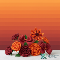 Premium grosgrain ribbon orange series