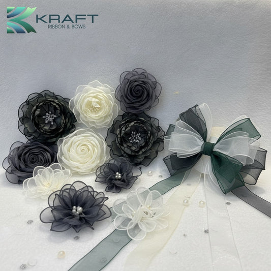 Premium organza ribbon size-13mm