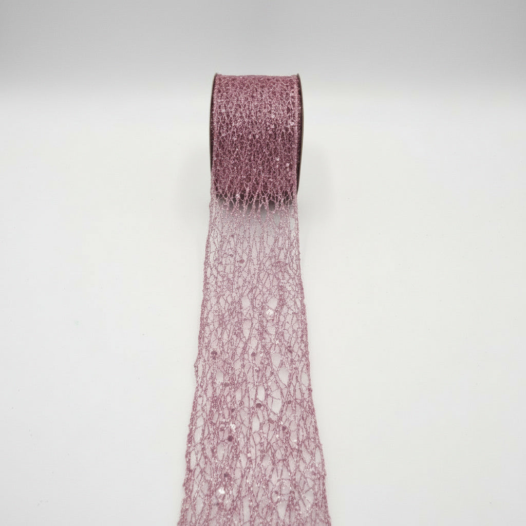 Glitter Mesh Wired Ribbon (2.5inch-63mm)10 yards