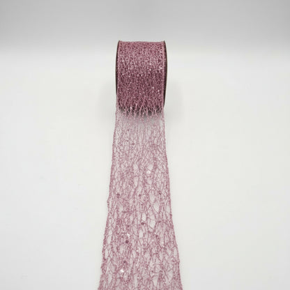 Glitter Mesh Wired Ribbon (2.5inch-63mm)10 yards