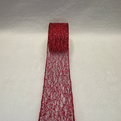 Glitter Mesh Wired Ribbon (2.5inch-63mm)10 yards